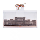 Placheta metalica, Palatul Parlamentului, placare cupru, MB451