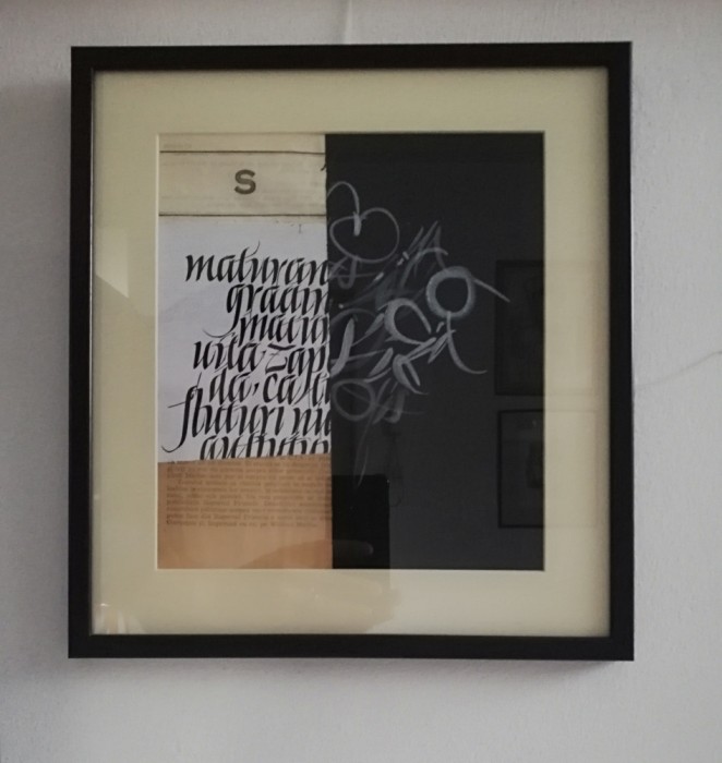 Bogdan Tanase Marinescu - Colaj gestural, tehnica mixta/hartie, 2023