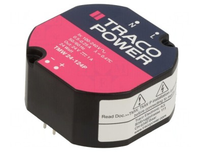Alimentator &amp;icirc;ncastrabil 24W 24V 1A 53x51x25mm TMW foto