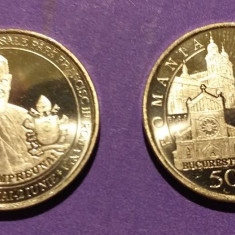 Romania 50 Bani 2019 UNC din fisic Vizita Apostolica a Sanctitatii Sale Papa