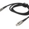 Cablu USB C 1m negru textil 100W mufă duală