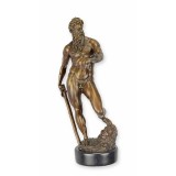 Neptun-statueta din bronz cu soclu marmura YY-137