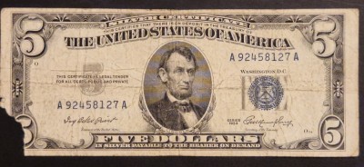 5 dolari 1953 Silver foto