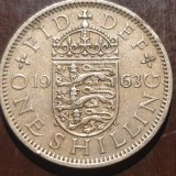 Anglia 1 schilling 1963 scut englez, Europa