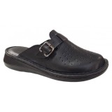 Saboti medicali dama din piele naturala de culoare neagra Med-Line RSY04N