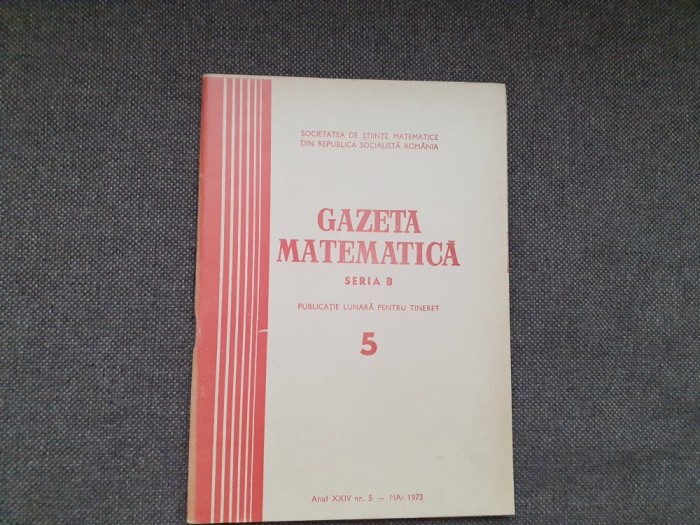 GAZETA MATEMATICA NR 5/1973
