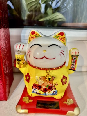 Pisicuța Figurina Maneki Neko Norocoasă foto