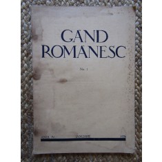 REVISTA GAND ROMANESC , NR. 1 , ANUL IV, IANUARIE , 1936
