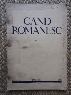 REVISTA GAND ROMANESC , NR. 1 , ANUL IV, IANUARIE , 1936 foto