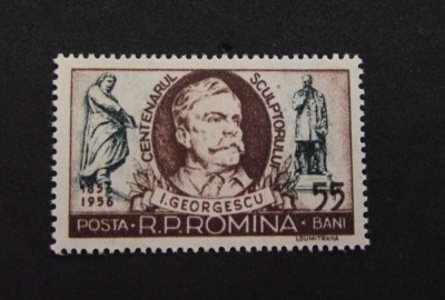 Romania MNH 1956 - LP 412 - Centenarul Nasterii Sculptorului I. Georgescu foto