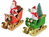 Set 2 decoratiuni Craciun polirasina multicolora cm 3,5 x 8 x 9 H