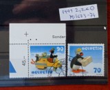 TS21 - Timbre serie Elvetia 1999 Mi 1673-74, Stampilat