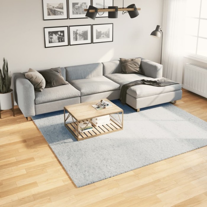 vidaXL Covor HUARTE, fir scurt, moale și lavabil, albastru, 240x240 cm 375139