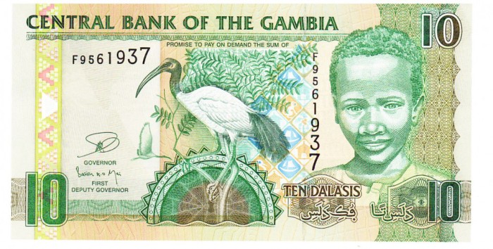 Gambia 10 Dalasis 2013 P-26 UNC