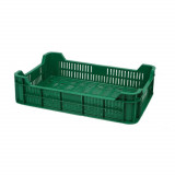 Naveta M10, Plastic HDPE, 60x40x15 cm, Verde, Ladita Transport Legume, Ladita Transport Fructe, Ladita Depozitare, Ladita Fructe, Ladita Legume, Ladit, Legolas