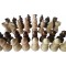 Nou set piese de sah din lemn lucrate manual la strung rege 7.9 cm maro