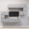 vidaXL Set de dulapuri TV, 8 piese, gri beton, lemn prelucrat 3079143