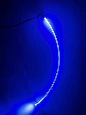 Lumini ambientale Albastre cu 2 surse LED si 2m Fibra optica - FK-S2M2L-BLUE foto