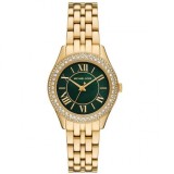 Michael Kors Harlowe Ceas Damă Quartz 33mm cu Cadran Verde și Brățară Aurie din Oțel Inoxidabil