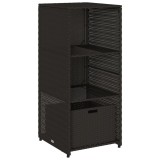 Cumpara ieftin Dulap depozitare de gradina, negru, 50x55x115 cm, poliratan