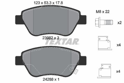 TEXTAR 2398202 Q+ set placute frana,frana disc foto