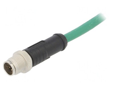 Mufă M12 8 pini tată 5m IP67 50V 500mA dreaptă foto