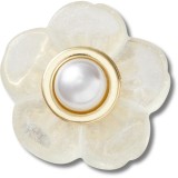 Jibbitz Crocs Gold and Silver Pearl Flower, Crocs Jibbitz