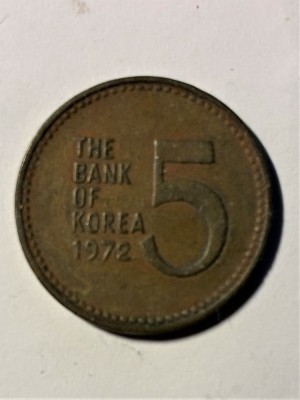 COREEA DE SUD 5 WON 1972 (318) foto