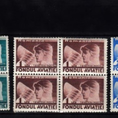 M2 TW F - 1936 - Fondul aviatiei - Trimiteri postale - blocuri de cate patru