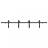 Cumpara ieftin Set feronerie pentru usa glisanta, negru, 183 cm, otel