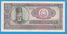 (1) BANCNOTA ROMANIA - 25 LEI 1966, PORTRET TUDOR VLADIMIRESCU,STARE FOARTE BUNA foto