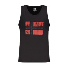 Maiou barbati, cu imprimeu cu logo, Regular fit, Negru, M