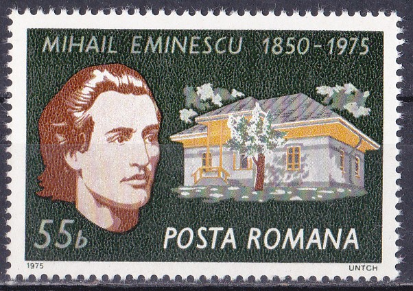 TSV$ - 1975 LP 880 125 ANI DE LA NASTEREA LUI M. EMINESCU MNH/** LUX