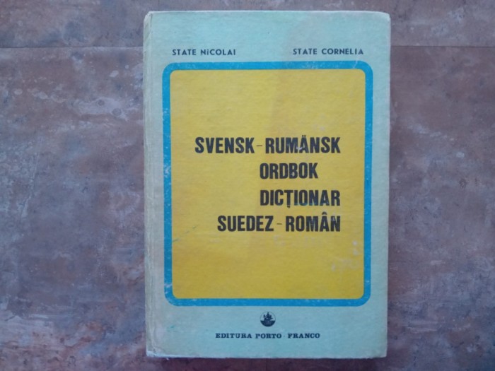DICTIONAR SUEDEZ - ROMAN - State Nicolai, State Cornelia , 1990