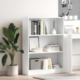 vidaXL Bibliotecă, alb, 80x24x109 cm, lemn prelucrat 857835