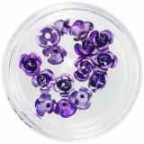 Ornamente pentru unghii - trandafiri violet din ceramică, INGINAILS
