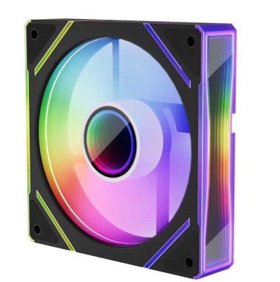 Ventilator carcasa 1stPlayer aRGB FC, 120x120x25 mm silent, Rulment hidraulic, Conector 5 pini, Negru foto