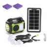 Kit Solar Fotovoltaic 10000mAh, 4 Becuri LED, Radio FM, MP3, Bluetooth, Incarcare Telefon, Acumulatori Li-Ion 18650