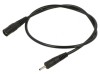 Cablu DC 1x0,5mm2 Negru Cu Mufă și Soclu Drept, WEST POL