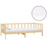 Cumpara ieftin Pat de zi cu saltea, 90x200 cm, lemn masiv de pin