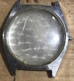 CSM3 Donator Carcasa Ceas Vintage Geam Crapat Incomplet Defect Pentru Piese Schimb Proiect Craft Restaurare Ceasornicar Vechi