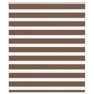 Jaluzea tip zebra maro latime tesatura 120,9 cm poliester foto