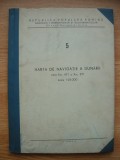 HARTA DE NAVIGATIE A DUNARII ( INTRE KM. 477 SI KM. 371 ) - 1963