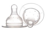 Set tetine silicon gat larg pentru lichide groase 0+ Baby, 2 bucati, Minut