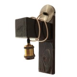 Cumpara ieftin Lampa de perete din lemn ars &ndash; design rustic-industrial, handmade