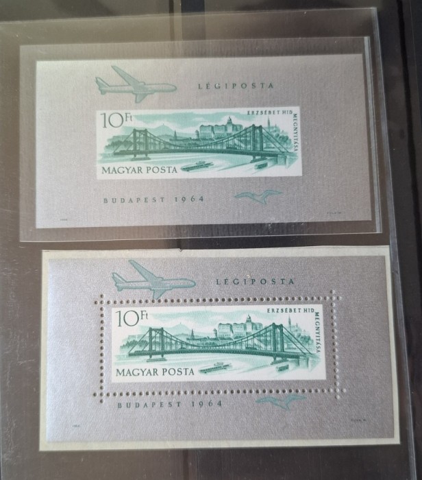 Ungaria MNH 1964 - Podul Elisabeta Poduri Avioane Nave - Michel 45A + 45B