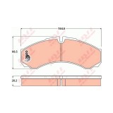 Set placute frana Trw GDB1345, parte montare : Punte spate