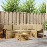 vidaXL Set de canapele de exterior 6 pcs Alb și Bej 59 x 59 x 37 cm 3391888
