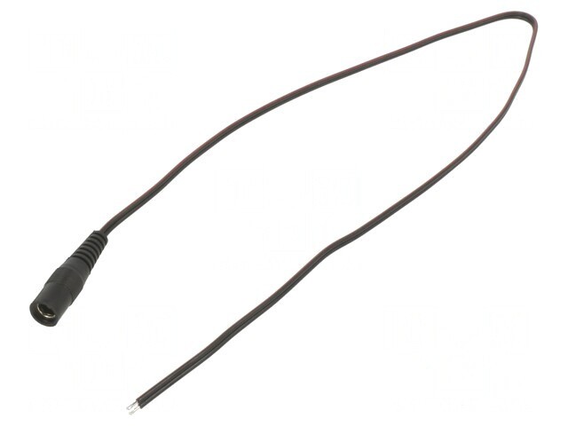 Cablu Alimentare DC 5,5/2,1mm Negru 0,5m