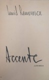 Accente - Ioanid Romanescu (dedicatie autor) - Poezie, 1981, Junimea, 60 pagini
